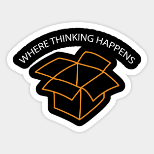 Thinking Outside the Box Sticker